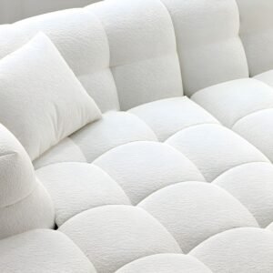 Plush Tufted Cloud sofa - L Shape Sofa | tufting close view