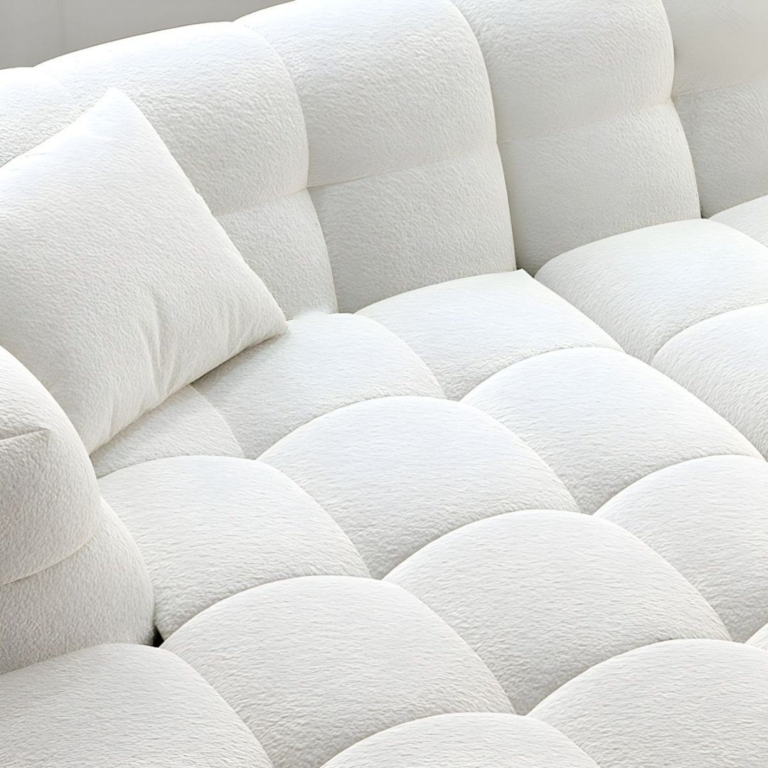 5 Plush Tufted Cloud sofa - L Shape Sofa | tufting close view