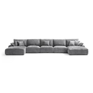 Premium Modular U-Shaped Sectional Sofa - L Shape Sofa | grey color