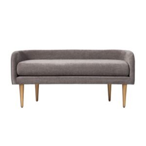 Celiene Luxury Bench with Backrest- ottoman bench | front view