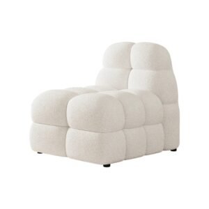 Cloud Plush Lounge Chair – Modern Armless Accent Chair - Arm chair | side view design