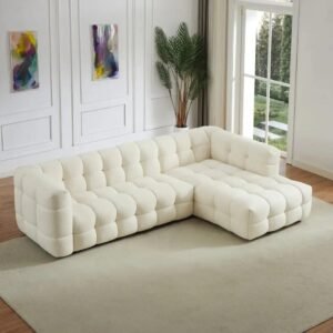 Plush Tufted Cloud sofa - L Shape Sofa | 1 side view