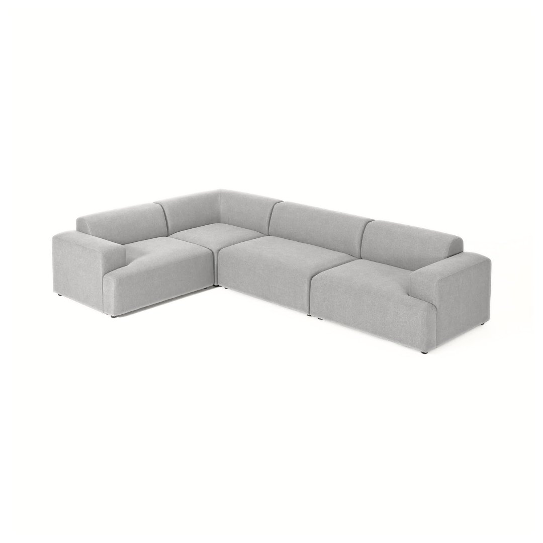 6 Grote L Shaped Modular Sofa - L Shape Sofa | side front view