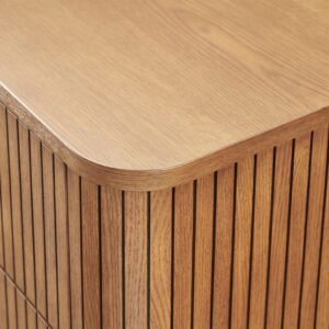 Harper Fluted Wood Drawer Chest - Chest of drawers | round edges