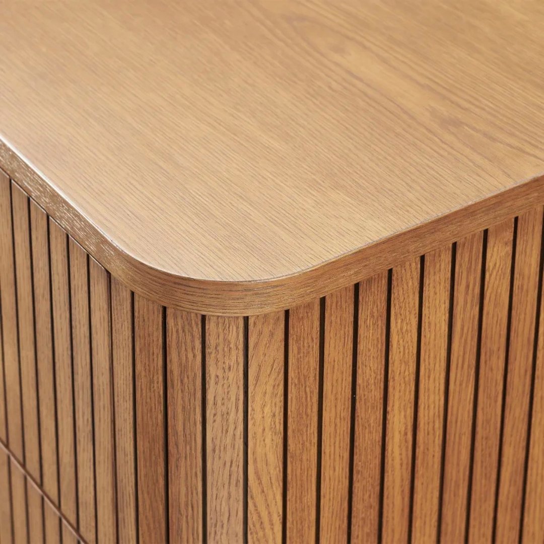 7 Harper Fluted Wood Drawer Chest - Chest of drawers | round edges