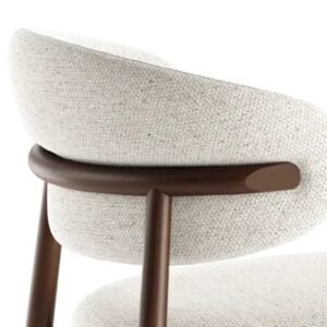 Scandinavian Dining Table with 6 Upholstered Chairs - Dining table | chair look