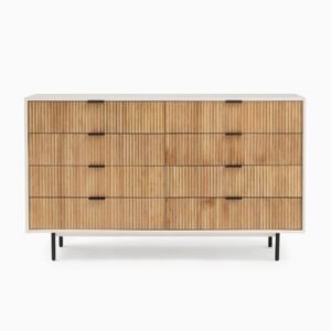 Elara Fluted Dresser with Gold Legs - Chest of drawers | drawers design