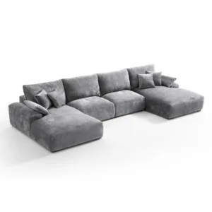modern empress u shape sofa , grey color