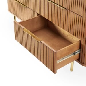 Harper Fluted Wood Drawer Chest - Chest of drawers | drawers inside