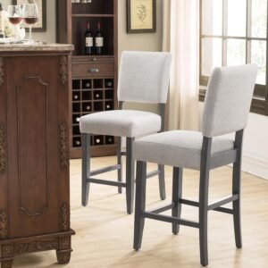 Upholstered High-Back Counter Chairs - Stool | 2 piece chair design