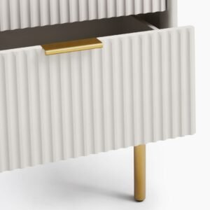 Modern Ribbed Bedside Table - Side Table | leg design