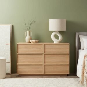 Oslo Minimalist Walnut Wood Dresser - Chest of drawers | front view