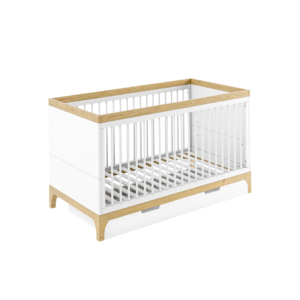 Baby Crib with Under-Bed Storage Drawer - B aby Crib | side view 1