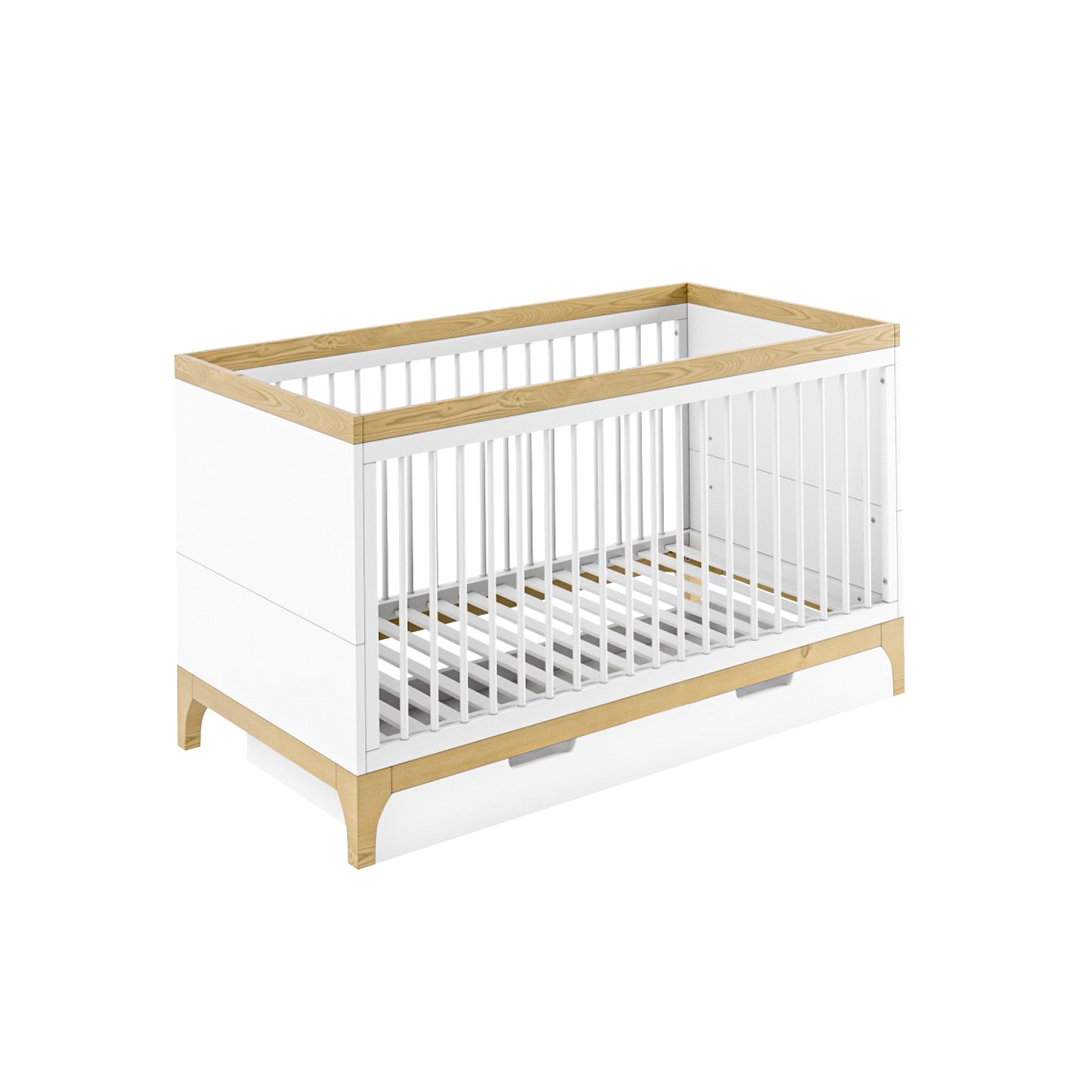 Artboard 1 copy 10 Baby Crib with Under-Bed Storage Drawer - B aby Crib | side view 1