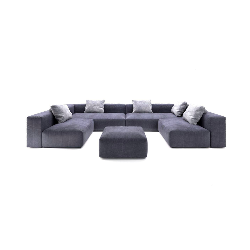 Majlis Style Modular Sectional Sofa - Sectional sofa | front ottoman view