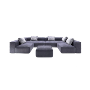 Majlis Style Modular Sectional Sofa - Sectional sofa | front ottoman view