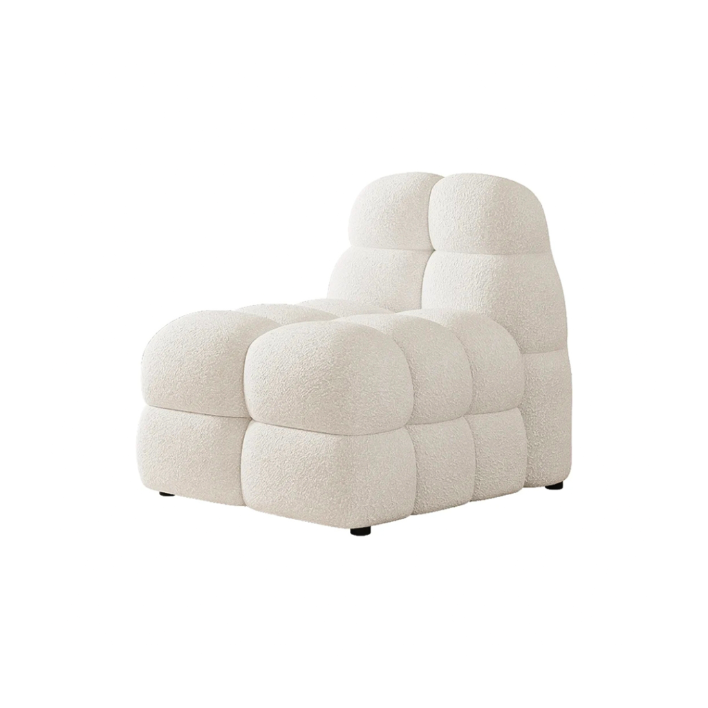 Cloud Plush Lounge Chair – Modern Armless Accent Chair - Arm chair | white background