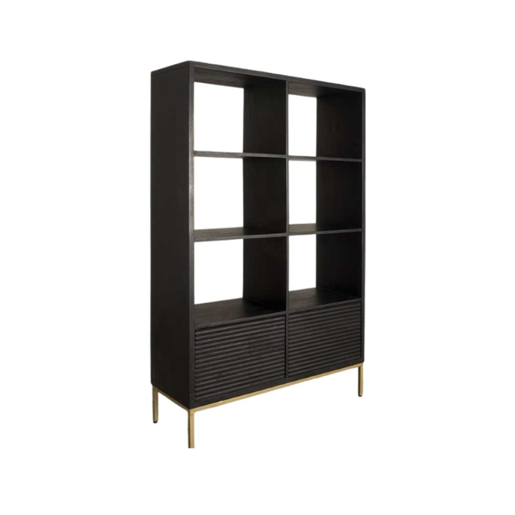 Contemporary Open Shelf Bookcase | side view 2