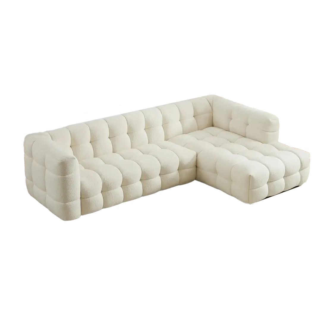 Artboard 1 copy 19 Plush Tufted Cloud sofa - L Shape Sofa | white background