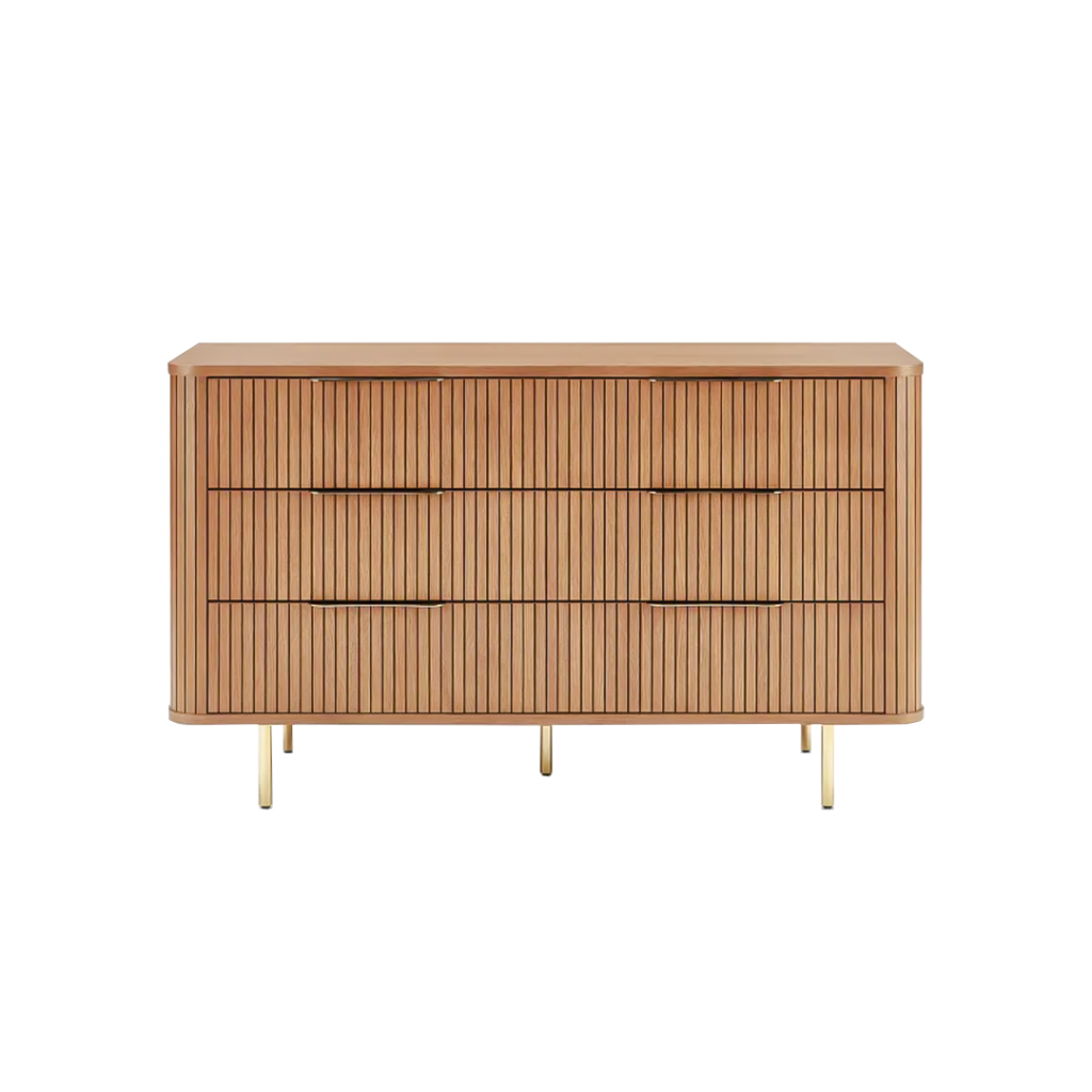 Harper Fluted Wood Drawer Chest - Chest of drawers | front design 2
