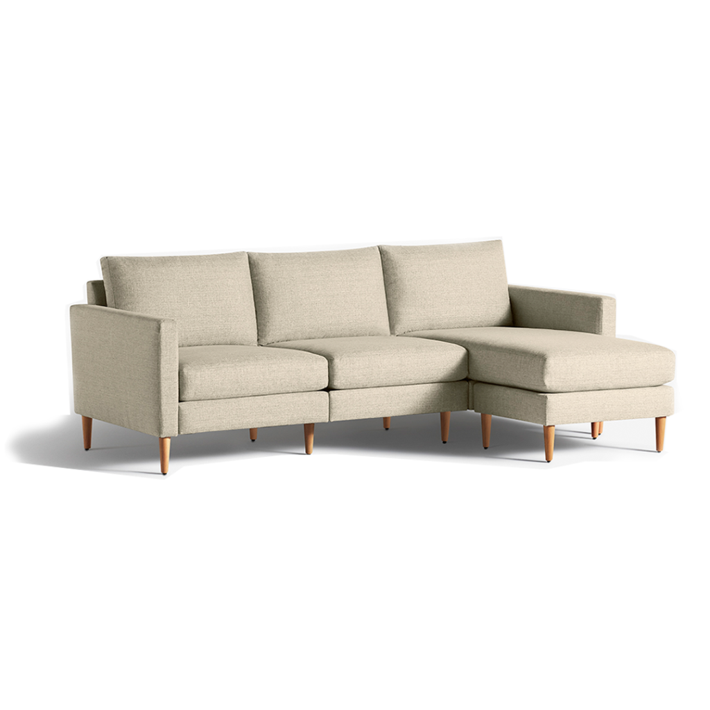Serene Sectional Sofa with Chaise - L Shape Sofa | side view