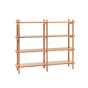 Open Shelf Unit – 4-Tier Display Bookcase - Book Shelf | 1 side view