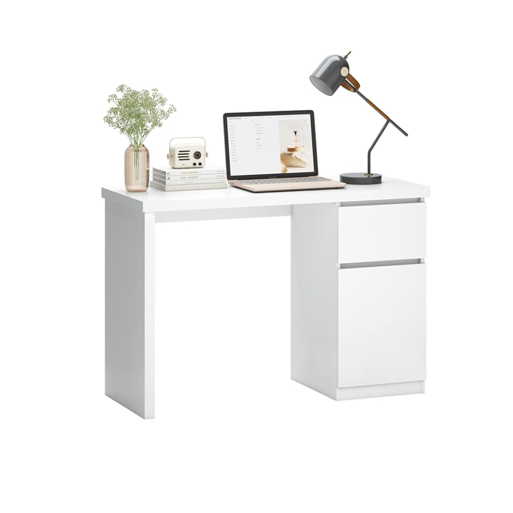 Functional Study Table with Drawers - Study Table | white color front