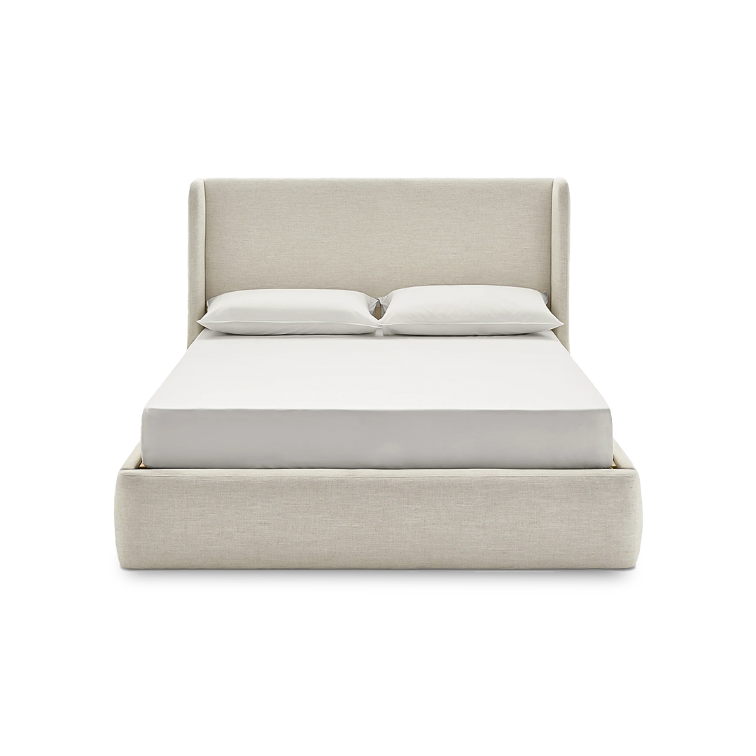 Artboard 1 copy 3 Luxury Upholstered Wing bed - beds | front main view