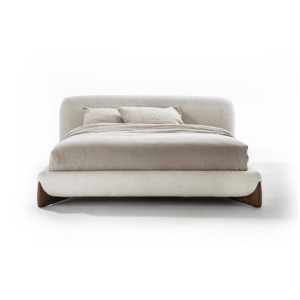 Modern Low-Rise Upholstered Bed - beds | front bed design view