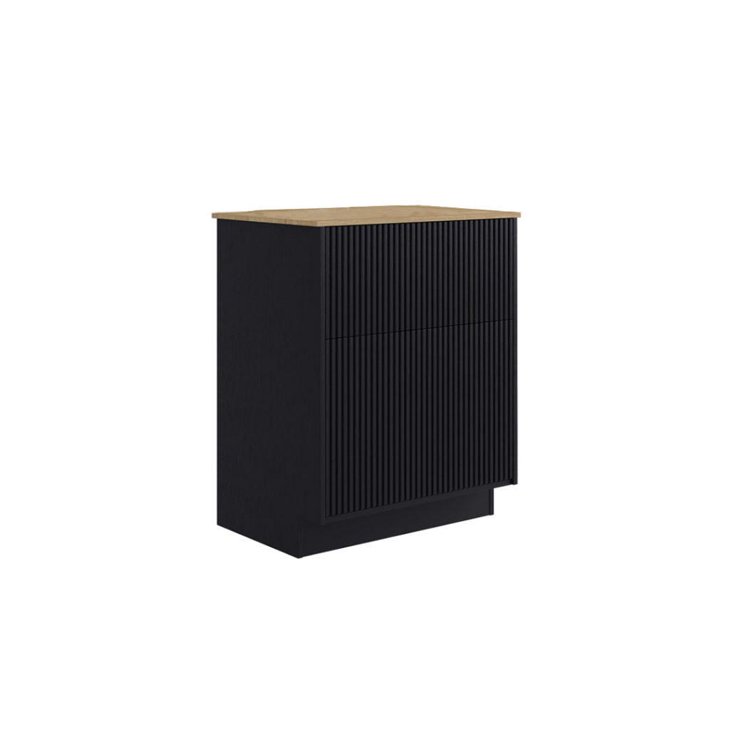 Modern Freestanding Bathroom Vanity – Vertical Fluted Design- bathroom furniture | side view