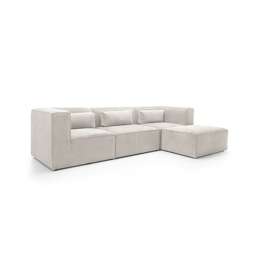 Premium Doris Minimalist l Shaped Sofa - seat side