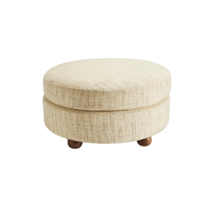 Sculpted Modern Round Ottoman - Ottoman | front view