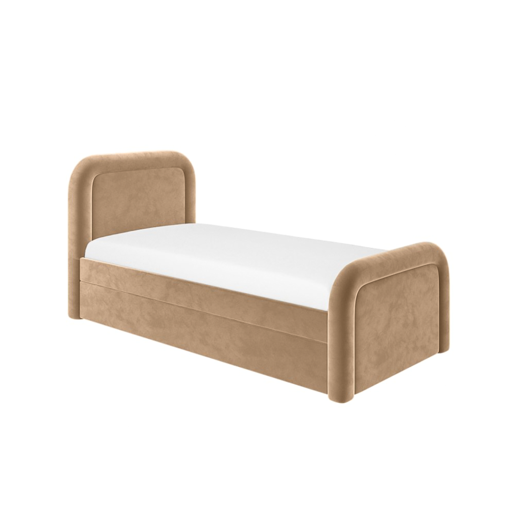 Luxury Upholstered Single Bed - Single bed | side view