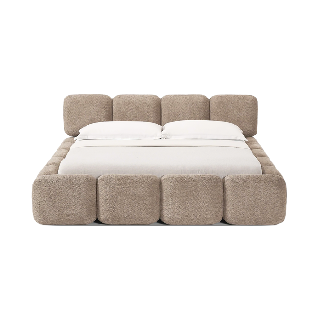 Upholstered Cube Designer Bed - beds | front design main