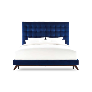 Velvet Haven High Tufted Bed - beds | front main view