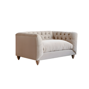 Hugo loveseat-Plush Velvet Tufted Loveseat - Love seat | 1 side view