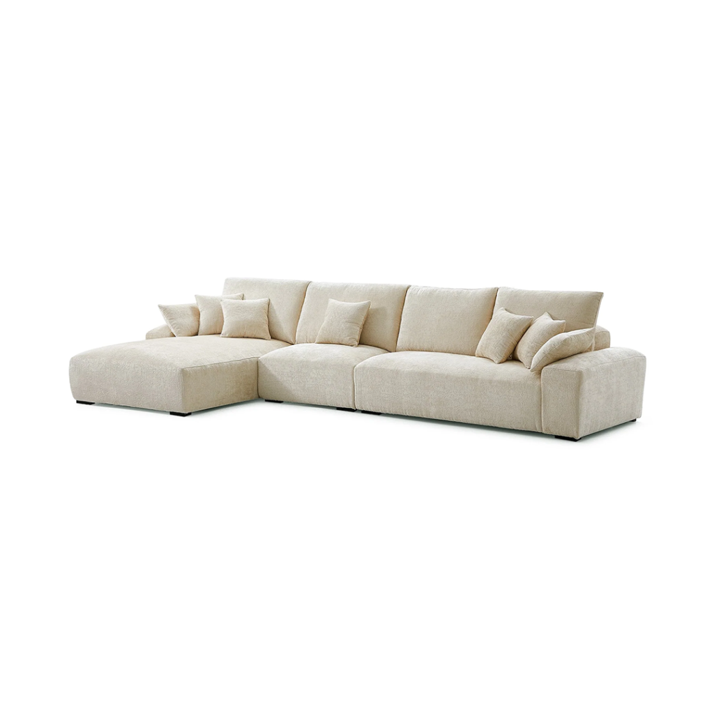 Modern Minimalist Corner Sofa with Chaise