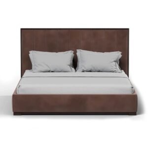 Ava Vertical Panel Velvet Bed – Beds | front view