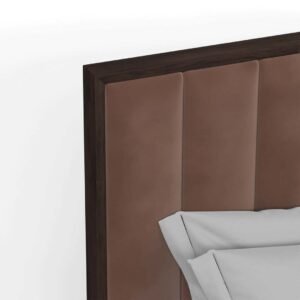 Ava Vertical Panel Velvet Bed – Beds | headboard close view