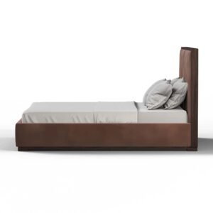 Ava Vertical Panel Velvet Bed – Beds | side view
