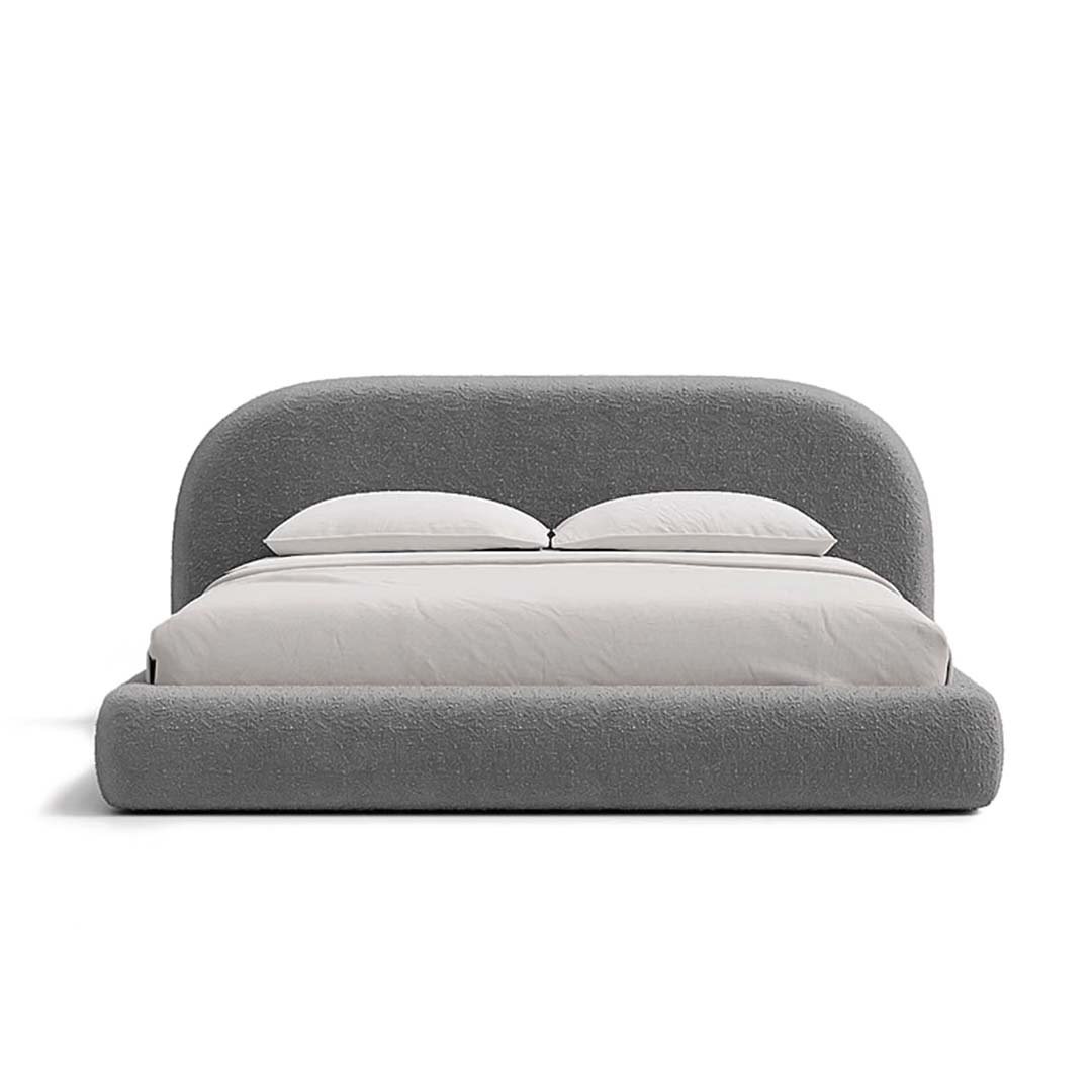 Bellora Upholstered Bed front main grey Bellora Upholstered Bed – Beds |grey front view