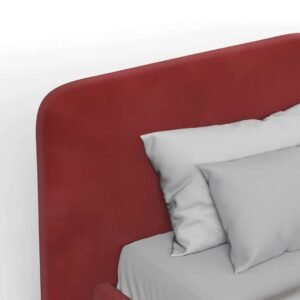 Chloe Velvet Upholstered Bed sideboard view – Beds | headboard view