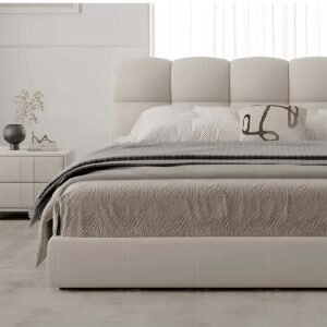 Nova Padded Upholstered Bed – Beds | close view
