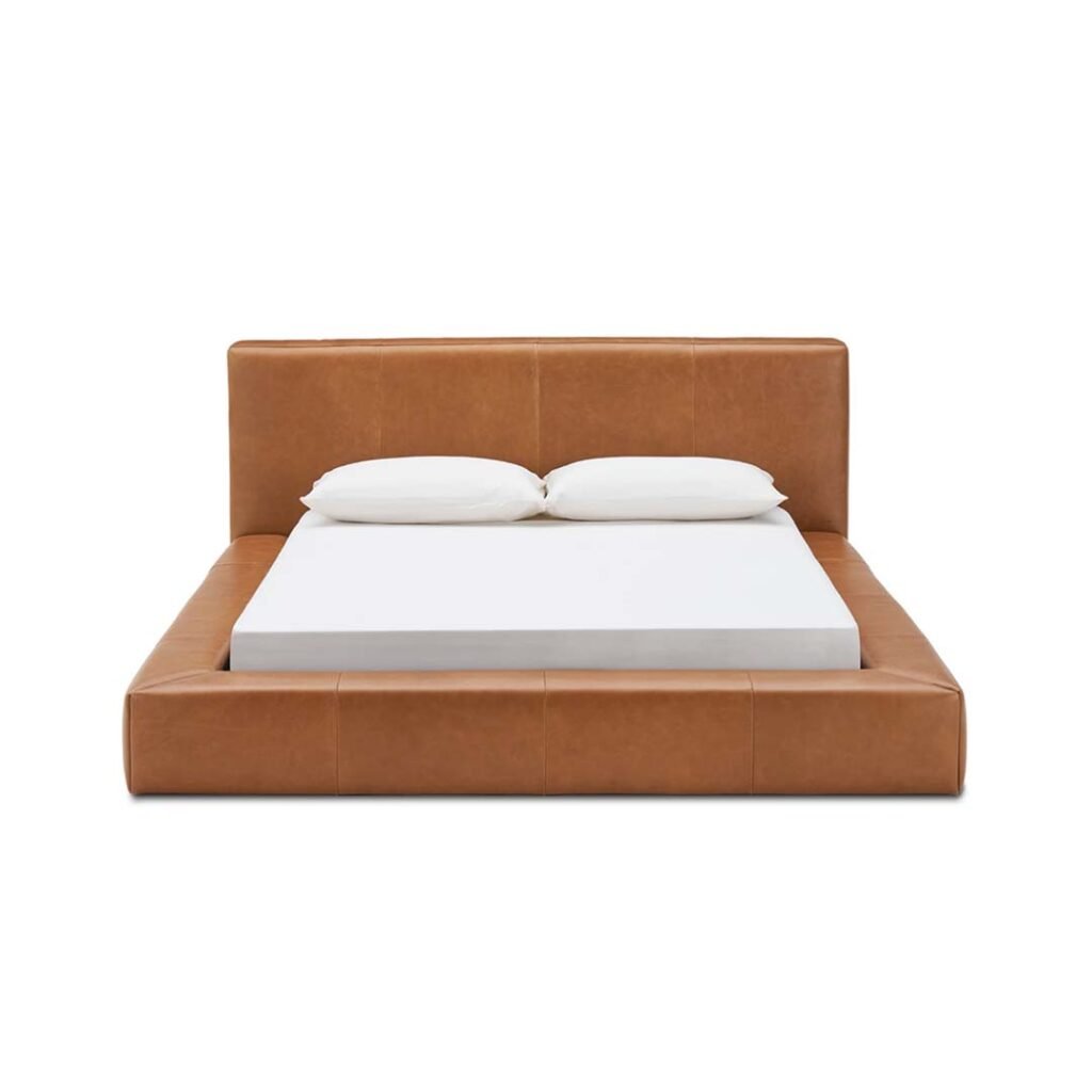 mason leather bed – Beds | front side view
