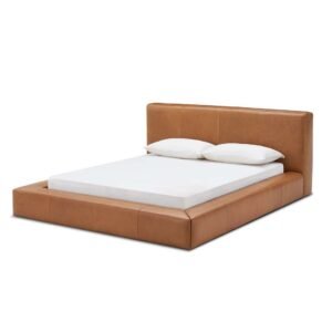 mason leather bed – Beds | side board view