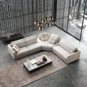 Nivo Modern Corner Sofa _ L shape sofa_ top view lifestyle