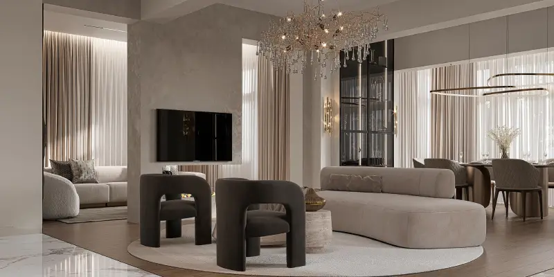 living room interior , dubai living furniture